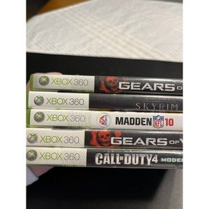 Lot of 5 XBOX 360 Games; Call of Duty, NFL Madden 10 see details for list